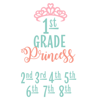 1st-grade-princess-elementary-school-free-svg-file-SvgHeart.Com