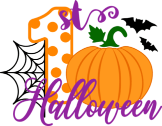 1st-halloween-pumpkin-bats-spider-web-baby-free-svg-file-SvgHeart.Com