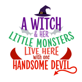 a-witch-and-her-little-monsters-live-here-with-one-handsome-devil-halloween-free-svg-file-SvgHeart.Com