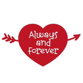 always-and-forever-heart-with-arrow-valentines-day-free-svg-file-SvgHeart.Com