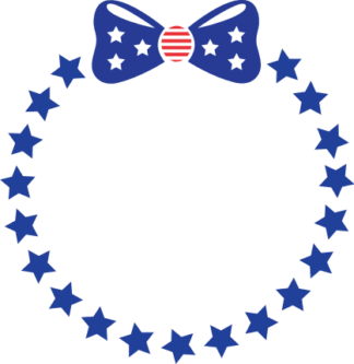 america-bow-and-circle-stars-monogram-frame-4th-of-july-free-svg-file-SvgHeart.Com