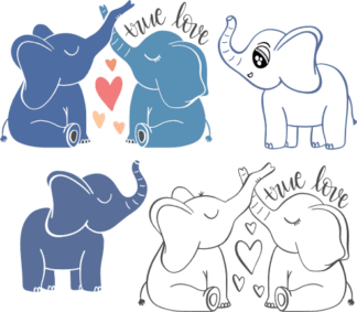 baby-elephant-in-love-free-svg-file-SvgHeart.Com