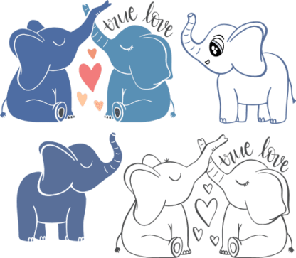 baby-elephant-in-love-free-svg-file-SvgHeart.Com