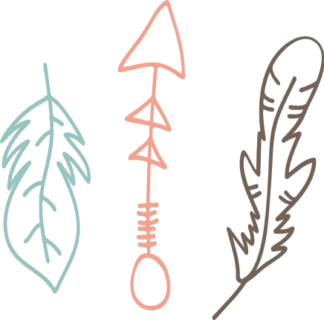 boho-design-leaves-arrow-free-svg-file-SvgHeart.Com