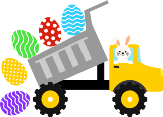 bunny-dump-truck-and-eggs-easter-free-svg-file-SvgHeart.Com