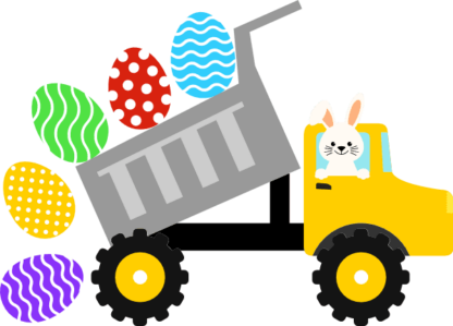 bunny-dump-truck-and-eggs-easter-free-svg-file-SvgHeart.Com