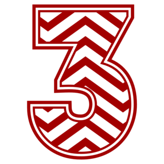 chevron-number-3-striped-free-svg-file-SvgHeart.Com