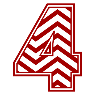 chevron-number-4-striped-free-svg-file-SvgHeart.Com