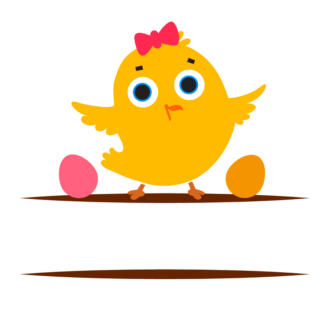 chick-split-text-frame-girly-easter-free-svg-file-SvgHeart.Com