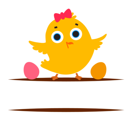 chick-split-text-frame-girly-easter-free-svg-file-SvgHeart.Com