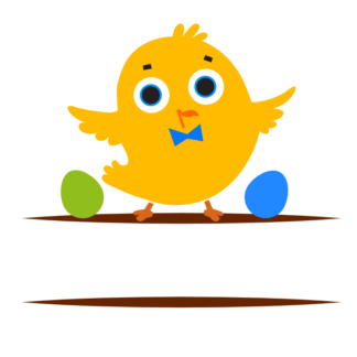 chick-text-frame-easter-bunny-with-eggs-free-svg-file-SvgHeart.Com