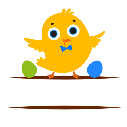 chick-text-frame-easter-bunny-with-eggs-free-svg-file-SvgHeart.Com