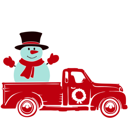 christmas-snow-man-truck-holiday-free-svg-file-SvgHeart.Com