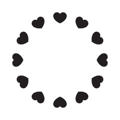 circle-hearts-round-monogram-frame-decorative-free-svg-file-SvgHeart.Com