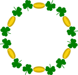 coin-and-shamrock-circle-monogram-frame-free-svg-file-SvgHeart.Com