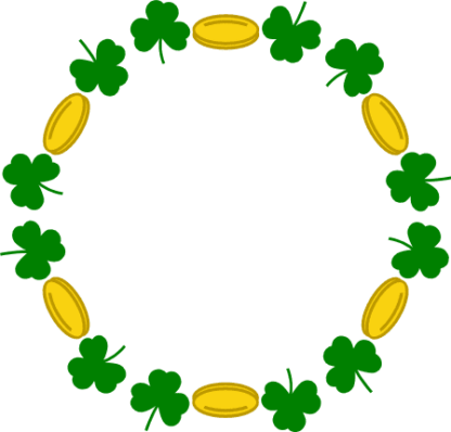 coin-and-shamrock-circle-monogram-frame-free-svg-file-SvgHeart.Com