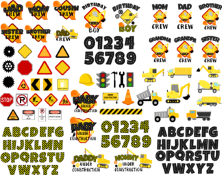 construction-bundle-road-sign-alphabet-vehicles-free-svg-file-SvgHeart.Com