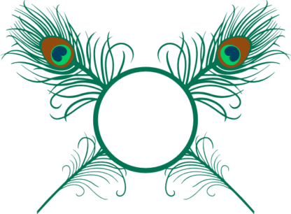 crossed-peacock-feathers-monogram-frame-decorative-free-svg-file-SvgHeart.Com