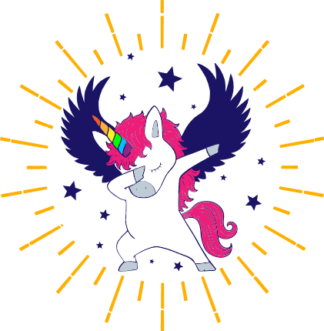 dabbing-unicorn-with-wings-birthday-free-svg-file-SvgHeart.Com