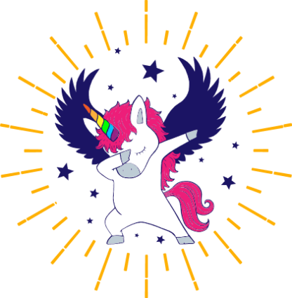 dabbing-unicorn-with-wings-birthday-free-svg-file-SvgHeart.Com