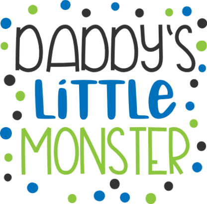 daddys-little-monster-new-born-baby-onesie-free-svg-file-SvgHeart.Com