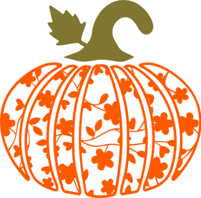 decorative-pumpkin-with-leaves-halloween-free-svg-file-SvgHeart.Com