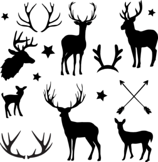 deer-and-antlers-bundle-hunting-free-svg-file-SvgHeart.Com