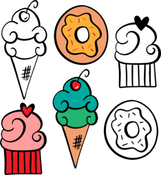 desserts-bundle-cupcakes-icecream-donuts-free-svg-file-SvgHeart.Com