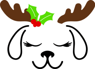 dog-moose-holly-leaves-antlers-christmas-free-svg-file-SvgHeart.Com