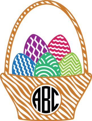 easter-basket-monogram-frame-eggs-free-svg-file-SvgHeart.Com