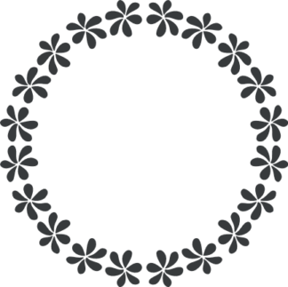 floral-flower-blooms-circle-monogram-frame-free-svg-file-SvgHeart.Com