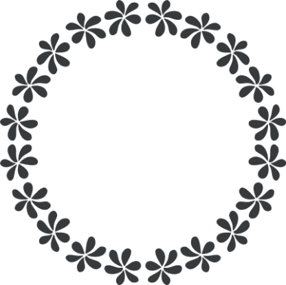 floral-flower-blooms-circle-monogram-frame-free-svg-file-SvgHeart.Com