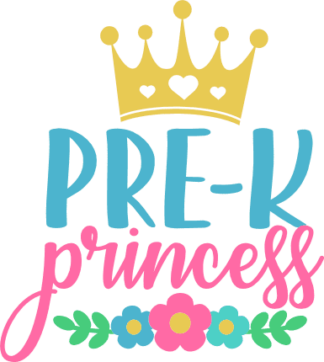 floral-pre-k-princess-graduation-free-svg-file-SvgHeart.Com