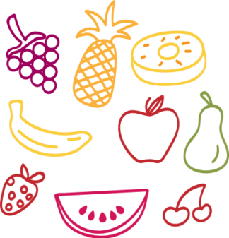 fruits-bundle-grapes-pineapple-banana-free-svg-file-SvgHeart.Com