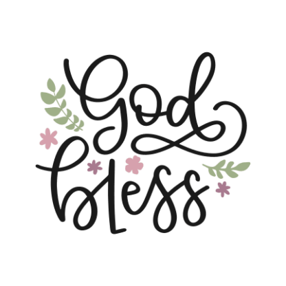 god-bless-leaves-flowers-free-svg-file-SvgHeart.Com