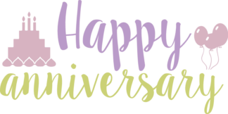 happy-anniversary-sign-with-cake-and-balloons-free-svg-file-SvgHeart.Com