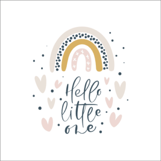 hello-little-one-rainbow-baby-boho-design-free-svg-file-SvgHeart.Com