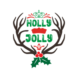 holly-jolly-reindeer-antlers-christmas-free-svg-file-SvgHeart.Com