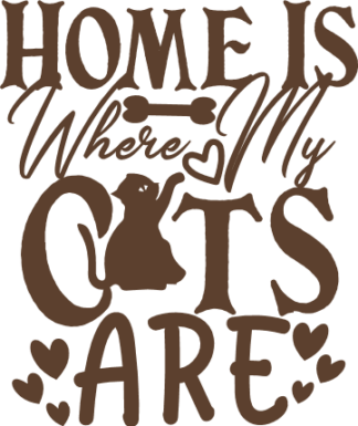 home-is-where-my-cats-are-hearts-kitty-lover-free-svg-file-SvgHeart.Com