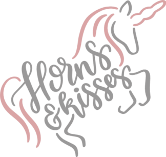 horns-and-kisses-unicorn-shape-fantasy-animal-free-svg-file-SvgHeart.Com