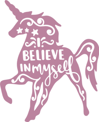 i-believe-in-myself-unicorn-shape-inspirational-free-svg-file-SvgHeart.Com