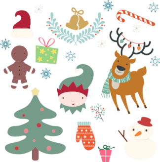 jolly-christmas-elements-bundle-ginger-bread-man-reindeer-free-svg-file-SvgHeart.Com