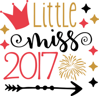 little-miss-2017-new-year-free-svg-file-SvgHeart.Com