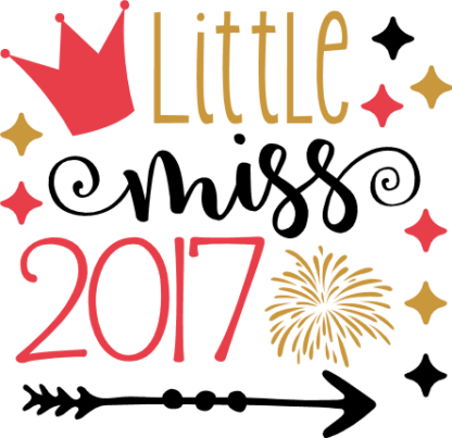 little-miss-2017-new-year-free-svg-file-SvgHeart.Com