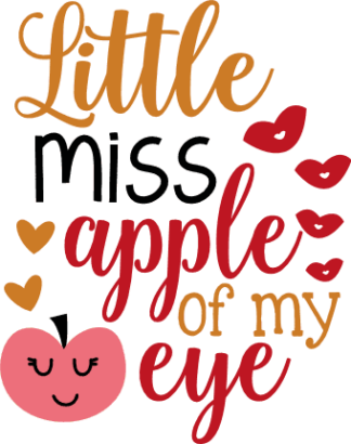 little-miss-apple-of-my-eye-baby-girl-free-svg-file-SvgHeart.Com