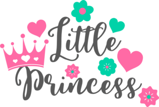 little-princess-crown-baby-girl-floral-t-shirt-design-free-svg-file-SvgHeart.Com