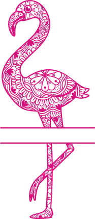 mandala-flamingo-split-text-frame-summer-free-svg-file-SvgHeart.Com