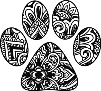 mandala-paw-animal-decoration-free-svg-file-SvgHeart.Com