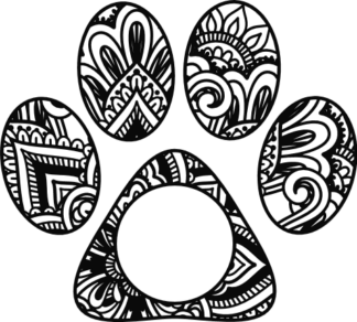 mandala-paw-monogram-frame-animal-decoration-free-svg-file-SvgHeart.Com