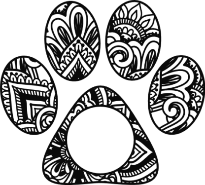 mandala-paw-monogram-frame-animal-decoration-free-svg-file-SvgHeart.Com